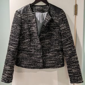 Ann Taylor wool and pleather Accent Jacket Sz 6